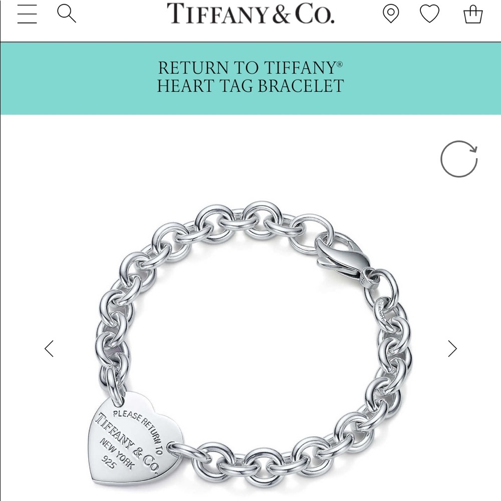 Authentic return to Tiffany heart tag bracelet